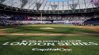 A general view prior to the game between the Chicago Cubs and the St. Louis Cardinals at London Stadium on Sunday, June 25, 2023 in London, England.