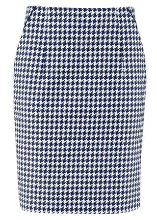 H&M houndstooth skirt, £29.99