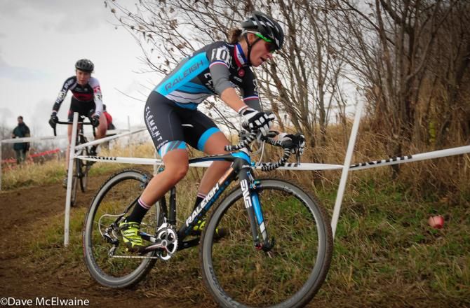 Caroline Mani (Raleigh Clement) riding on the top of the hill