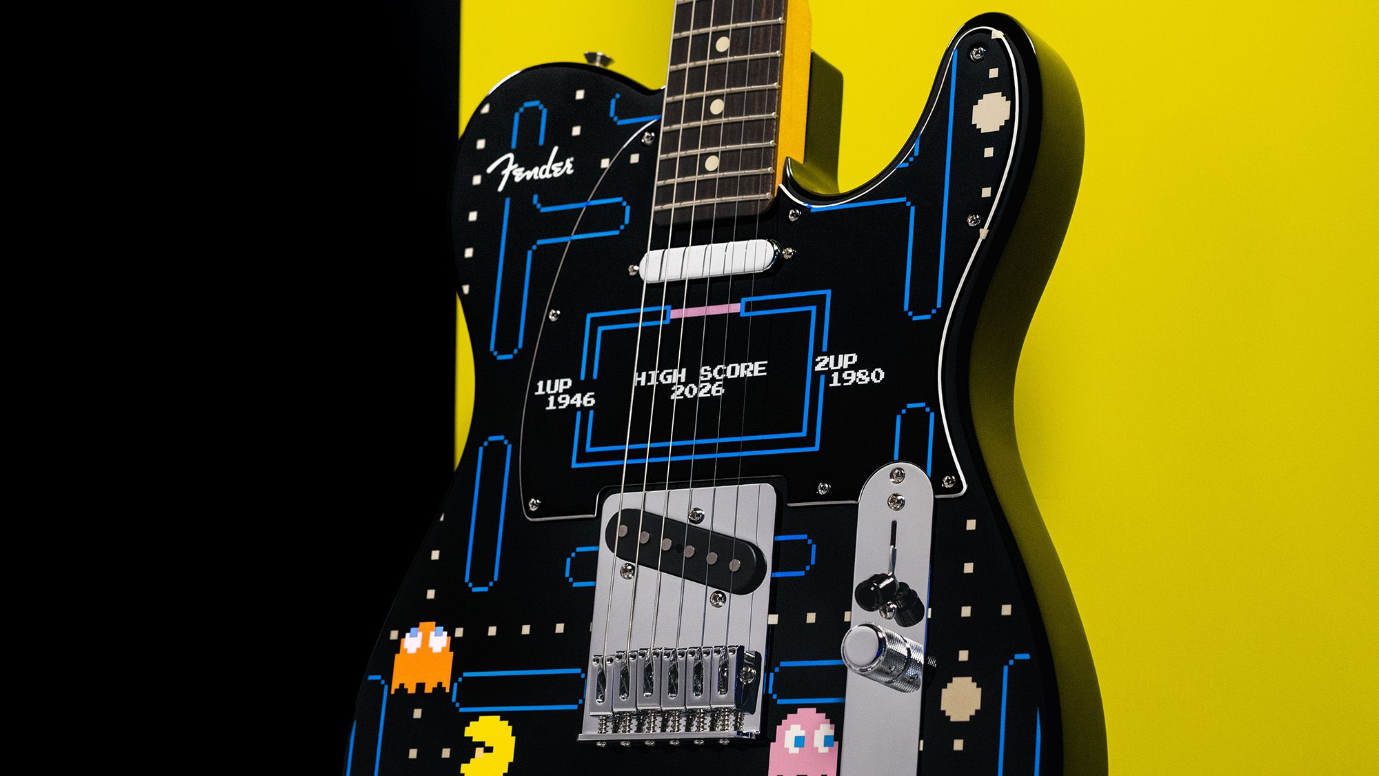 FenderJAPAN telecaster A025＊＊PATPEND Fender unveils Pac-Man Player II Telecaster | Guitar World