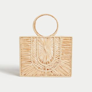 M&S straw bag