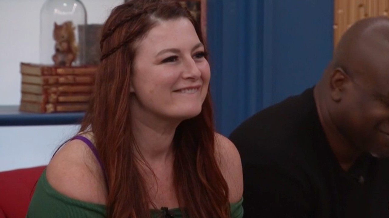 Rachel Reilly smiling while picking Have-Nots on Big Brother 27.