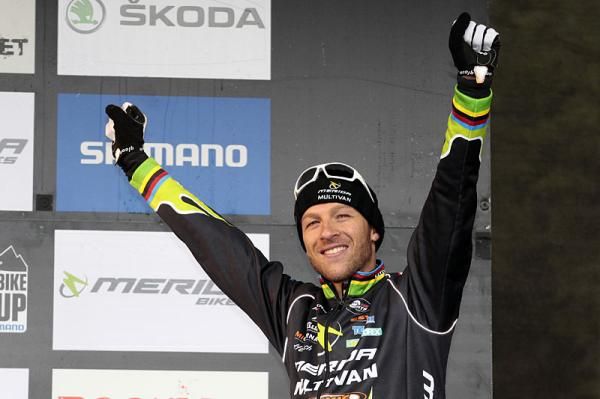 Ralph Naef on the podium