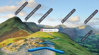AR overlays for navigation, such as Skyline, will go real-time with 5G. (Image credit: ViewRanger)