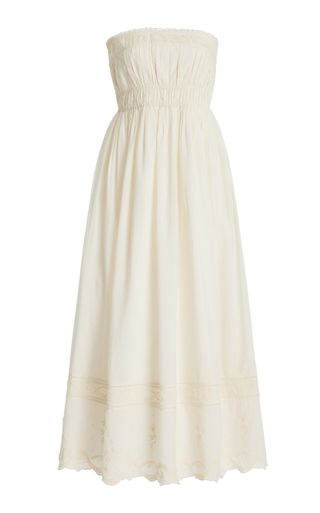 POSSE Mylah Embroidered Cotton-Blend Maxi Dress