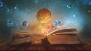 Planets emerging from a book - Best sci-fi books of 2022