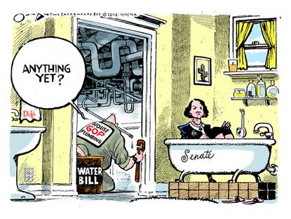 Political cartoon GOP water bill