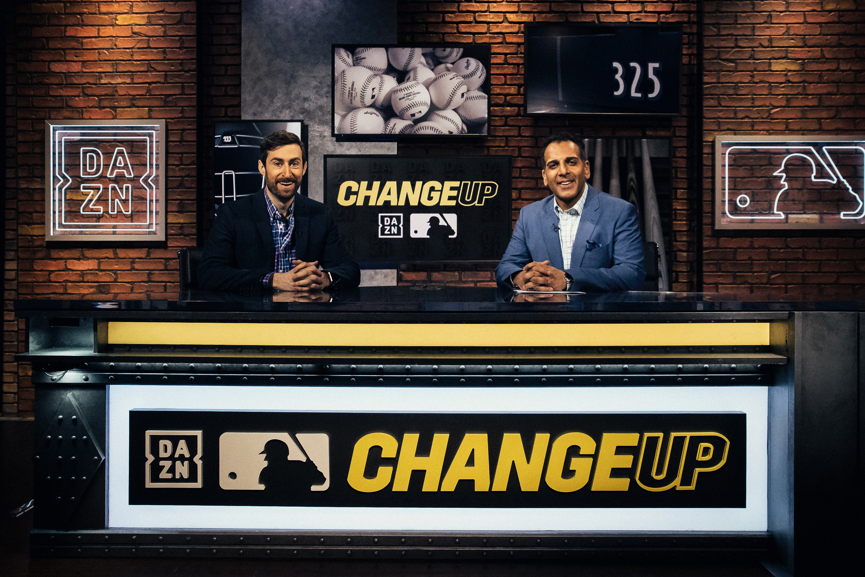 Scott Rogowsky (l.) and Adnan Virk are among the anchors for 'ChangeUp,' DAZN's Major League Baseball highlights show. 