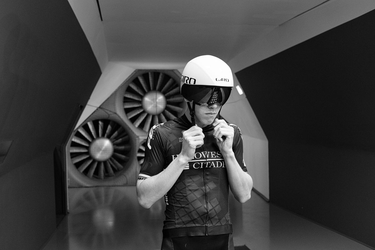 Big fans await Andzs Flaksis at the A2 wind tunnel.