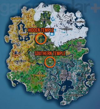 Fortnite match flames Hidden Temples map