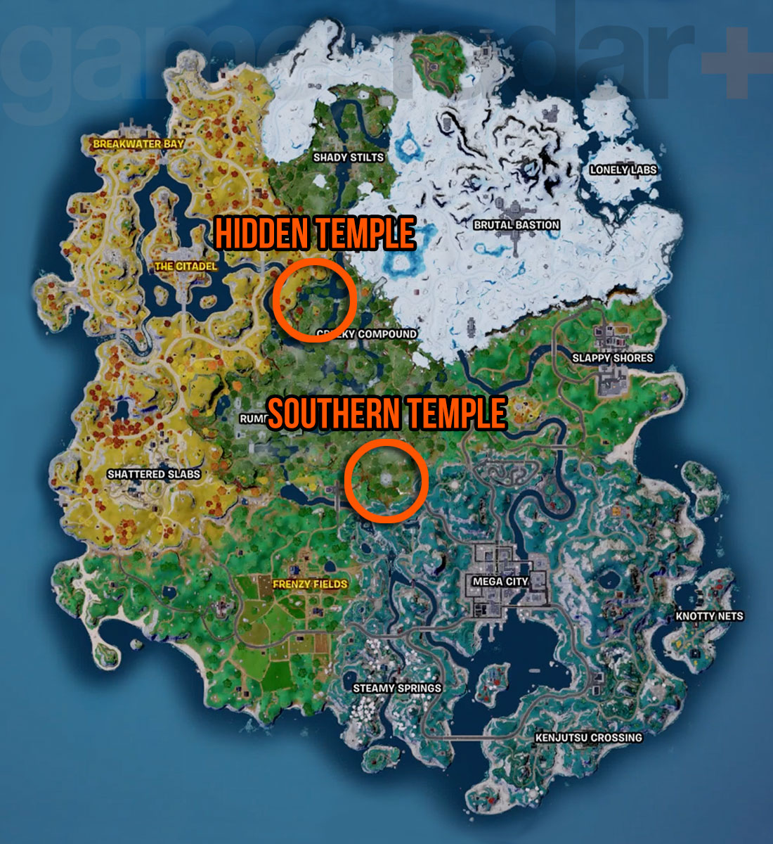 Fortnite Match Flammes Carte Des Temples Cachés