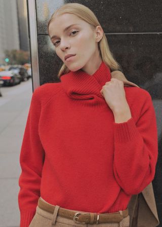 Turtleneck Knitted Sweater - Women | Mango Usa