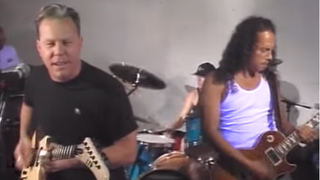 Metallica onstage in 2002