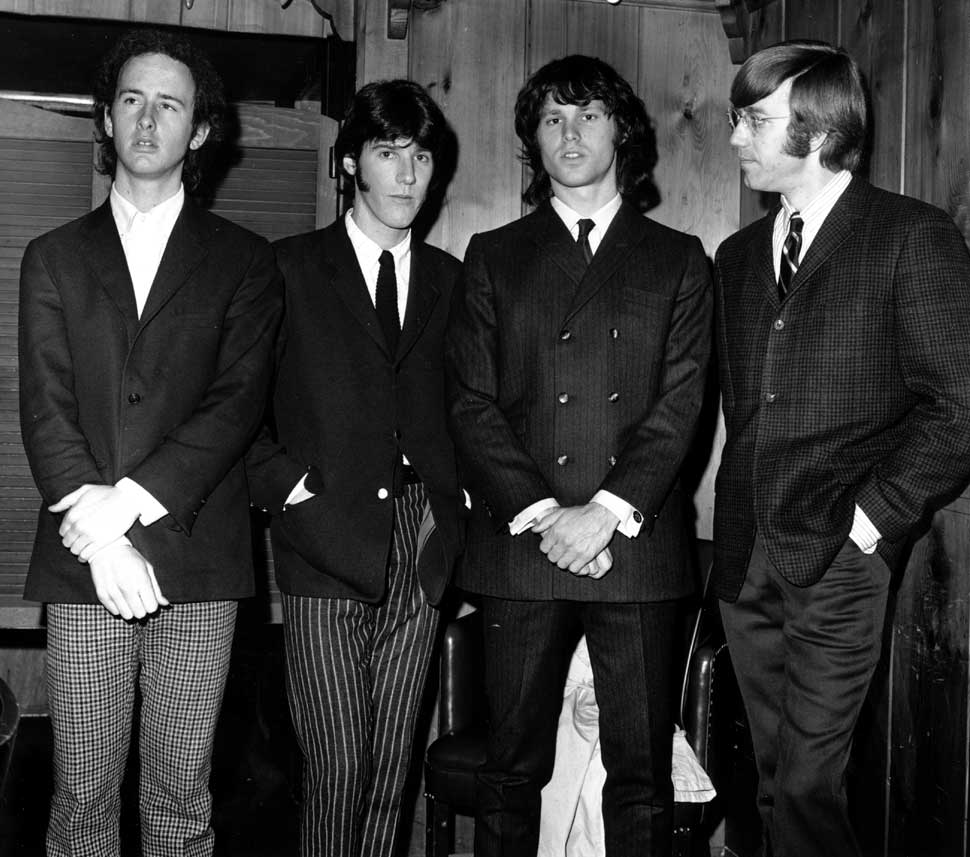 The Doors pose backstage at the Whisky A Go Go