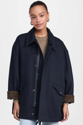 Pixie Market Contrast Corduroy Country Barn Jacket