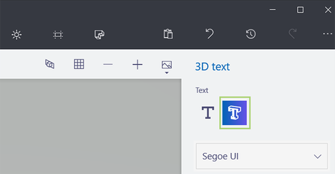 add text in paint 3d