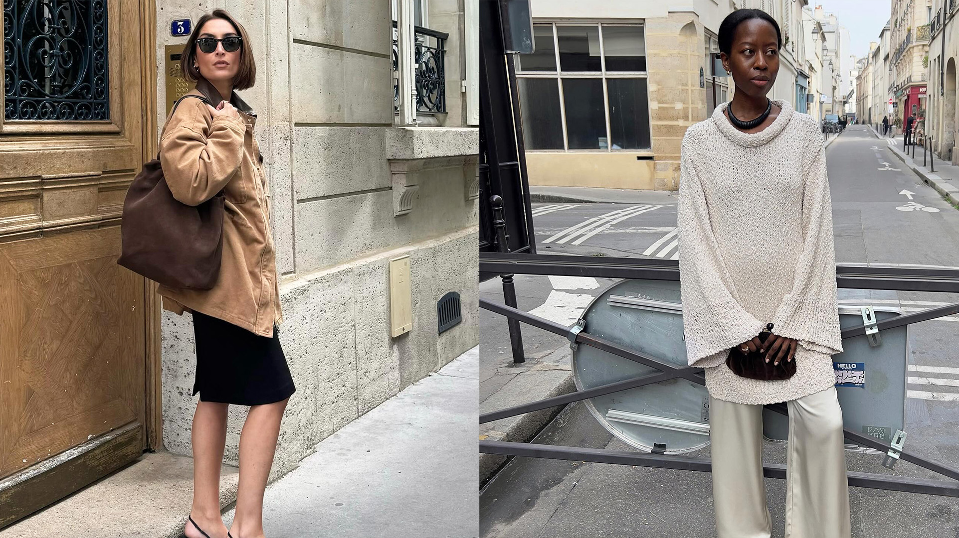 French influencers wearing chic spring outfits