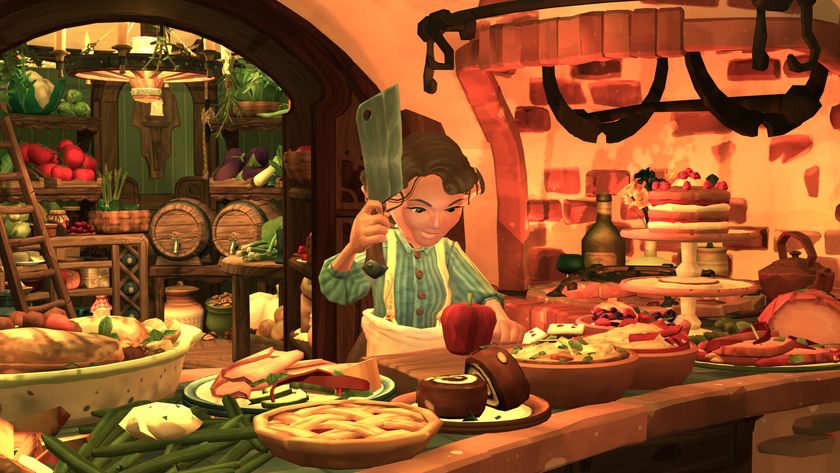 A Hobbit man cooking in a cozy kitchen in Tales of the Shire