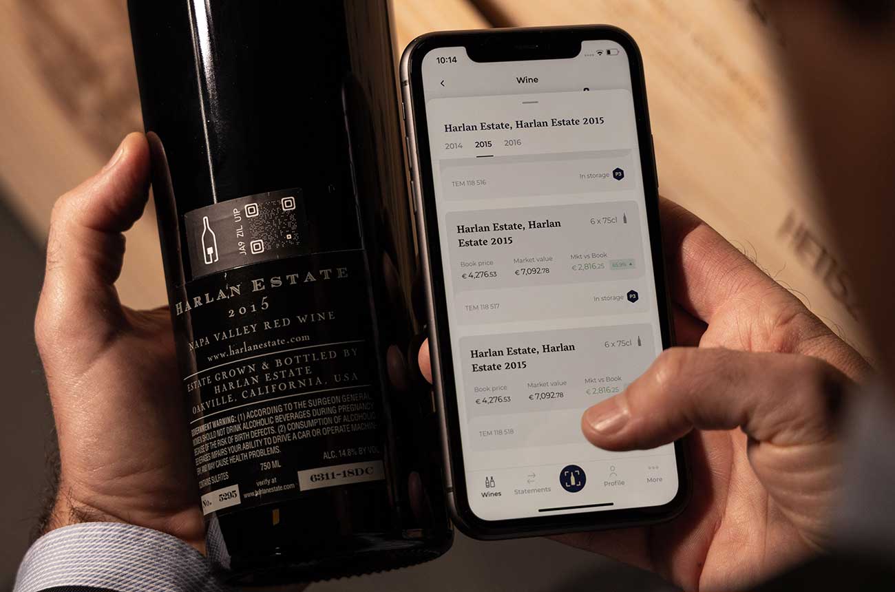 The new 1275 fine wine mobile app.