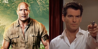 Dwayne Johnson and Pierce Brosnan side by side