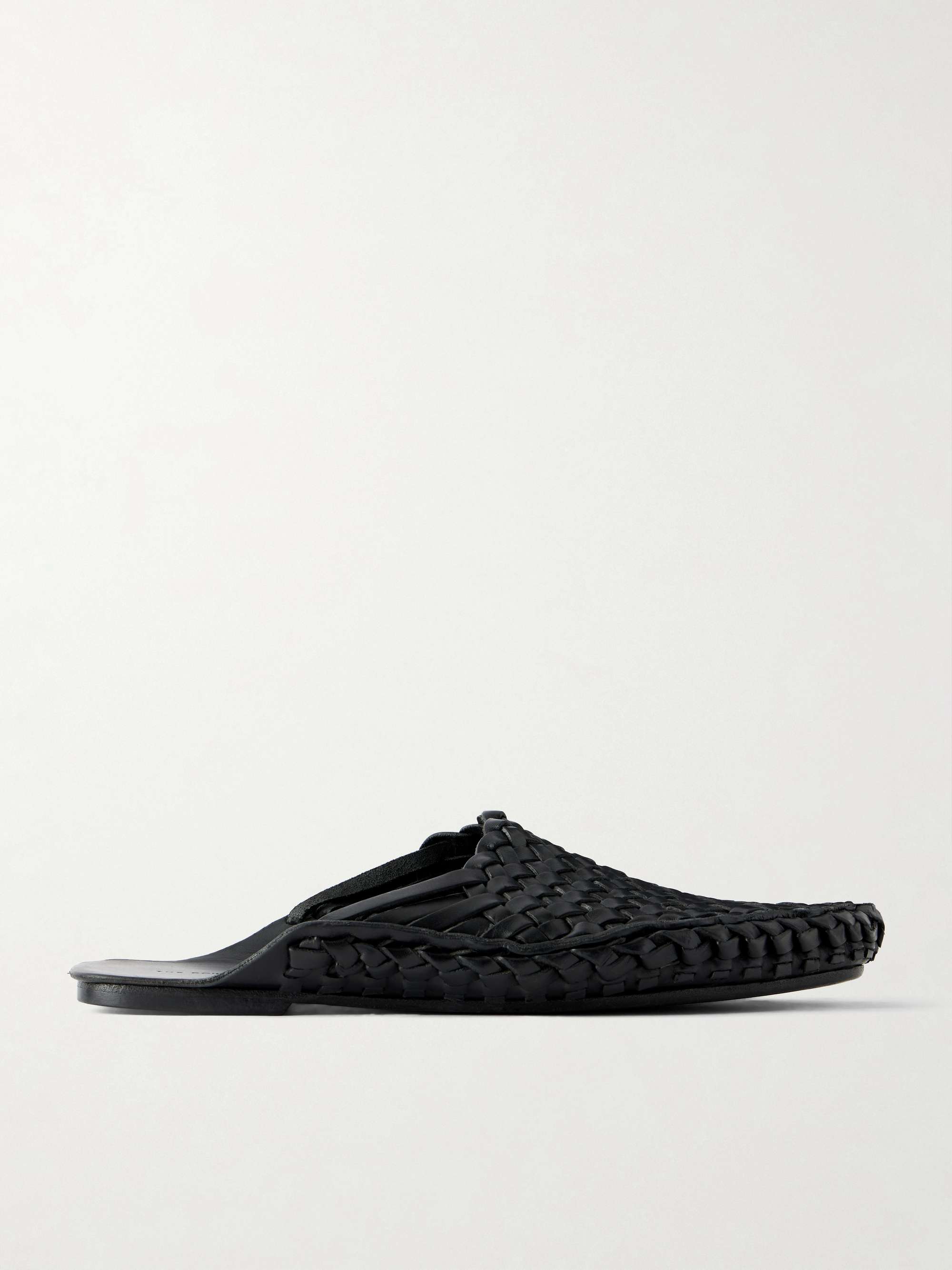 Woven Leather Mules