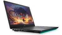 Dell G5 15 laptop shown playing game on white background