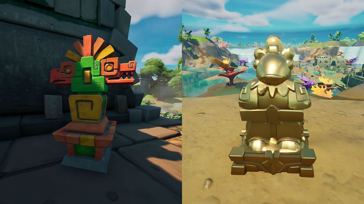 Fortnite artifacts from Stealthy Stronghold and Coral Castle