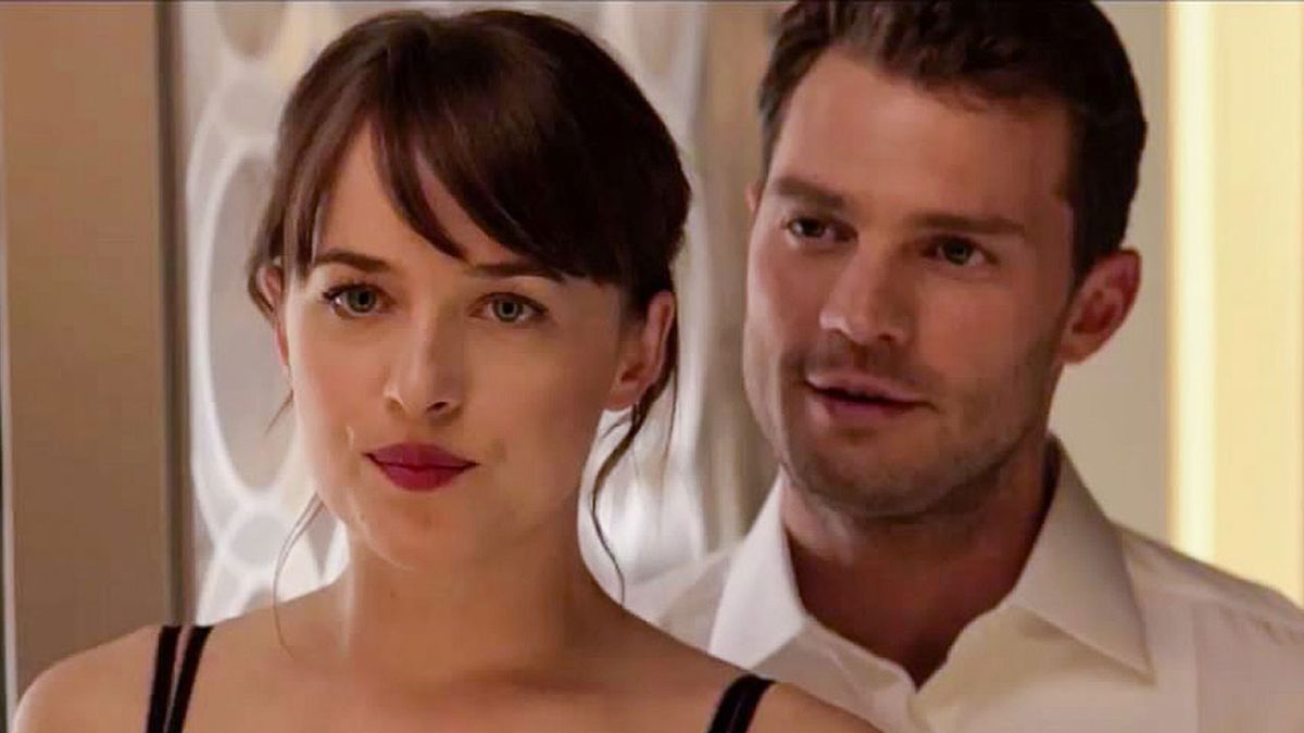 Christian Grey and Anastasia Steele date in Fifty Shades Darker