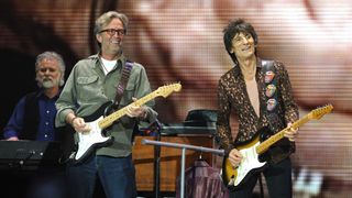 The Rolling Stones In Concert, O2, London, Britain - 29 Nov 2012, Eric Clapton And Ronnie Wood