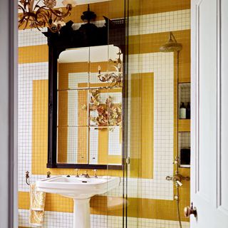 bathroom with basin and mirror