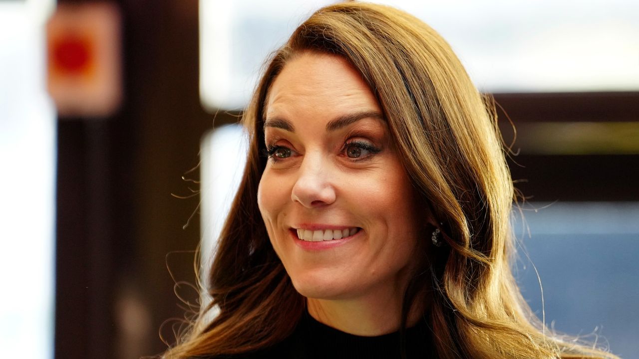 Kate Middleton steps out without her engagement ring in Merseyside, seen here during her visit