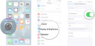 Open settings app, then tap display&brightness, then toggle auto-brightness on