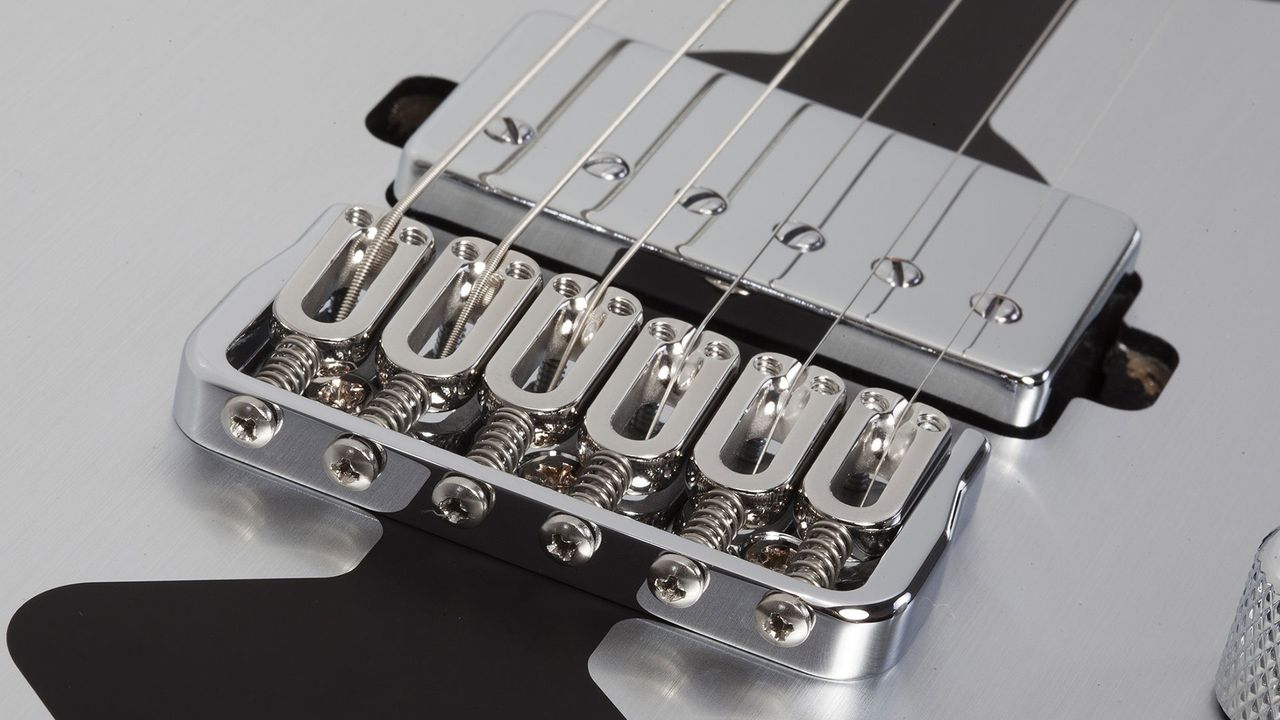 Schecter Machine Gun Kelly Razorblade signature bridge