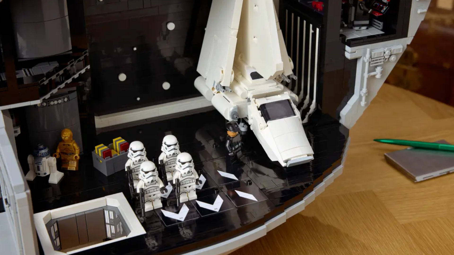 The Death Star hanger bay, seen from above