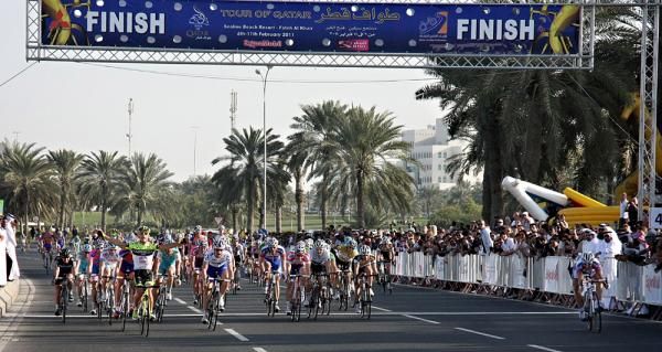 The sprint finish in Doha