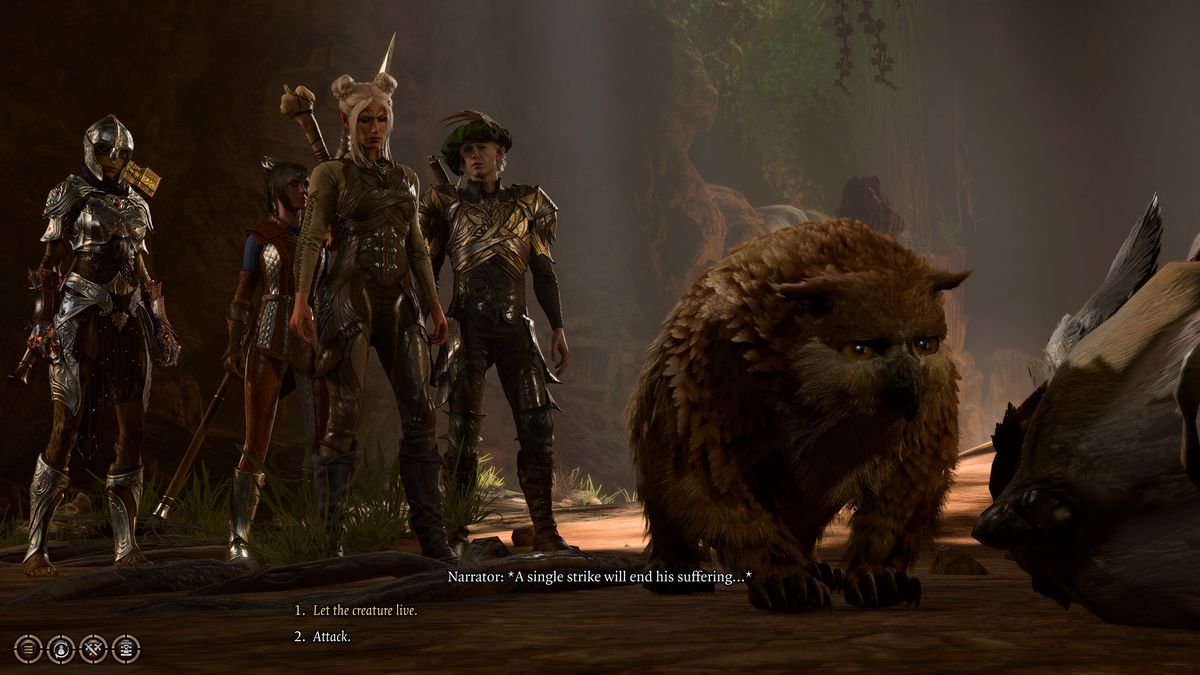Baldur's Gate 3 owlbear cub