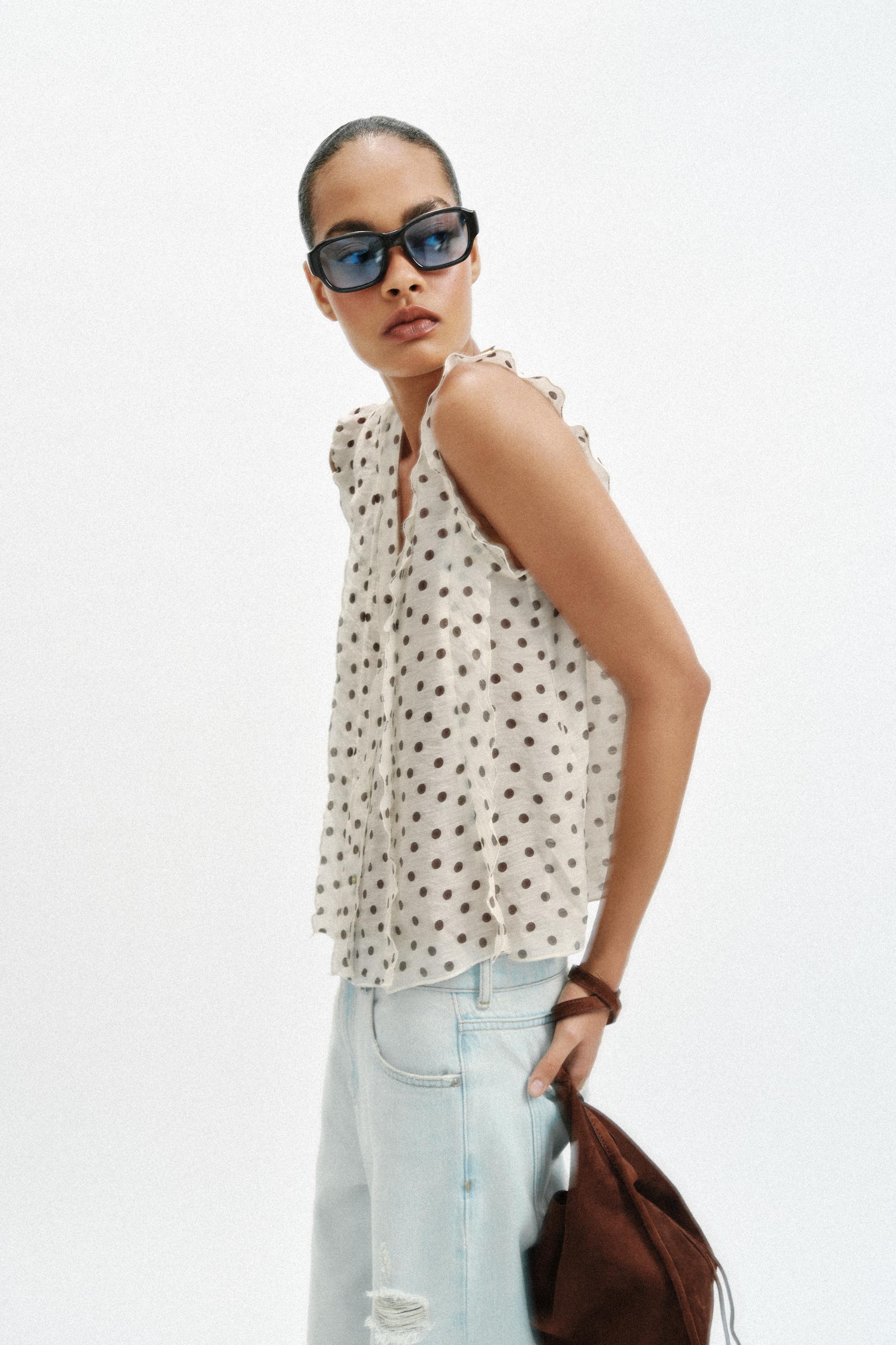 Printed Polka Dot Blouse