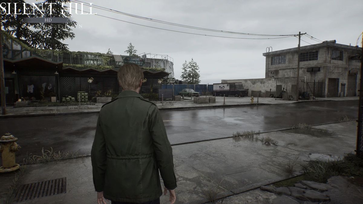 A fogless mod for Silent Hill 2 Remake showing silent hill... without the fog.