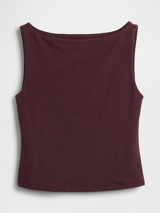 Closeknit Jersey Boatneck Crop Tank Top
