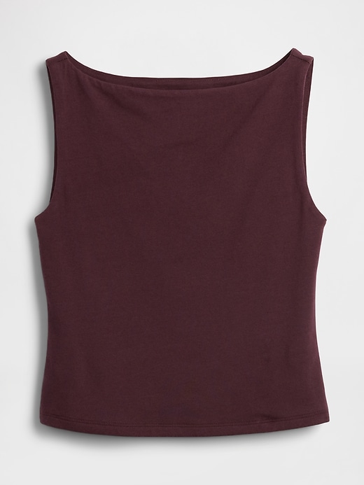 Closeknit Jersey Boatneck Crop Tank Top