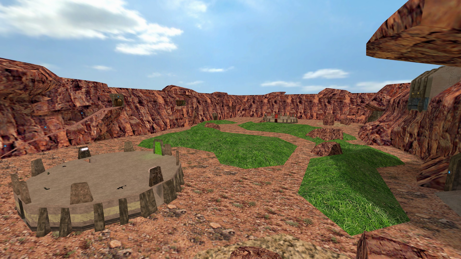 The Blood Gulch map in Halo: GoldSource.