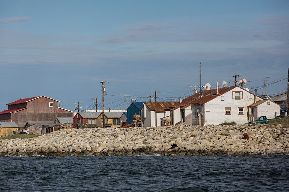 The village of Shishmaref, Alaska.