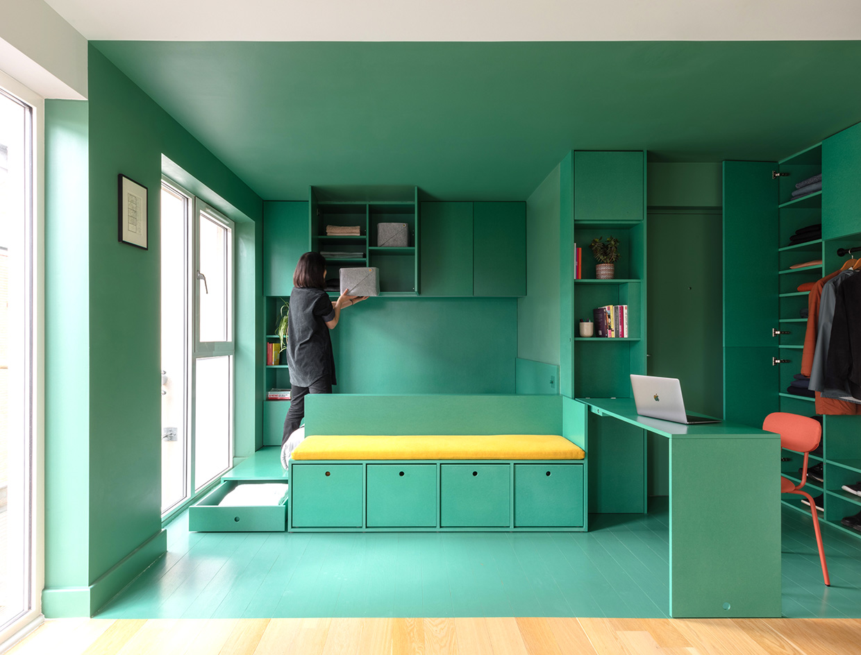 green machine apartment interior