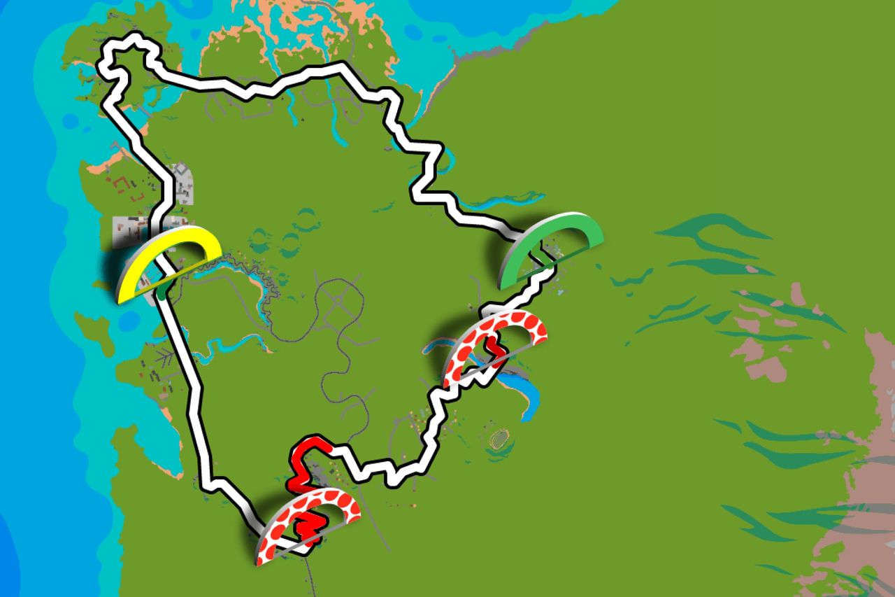 Zwift Tour de France Stage 4: Route map