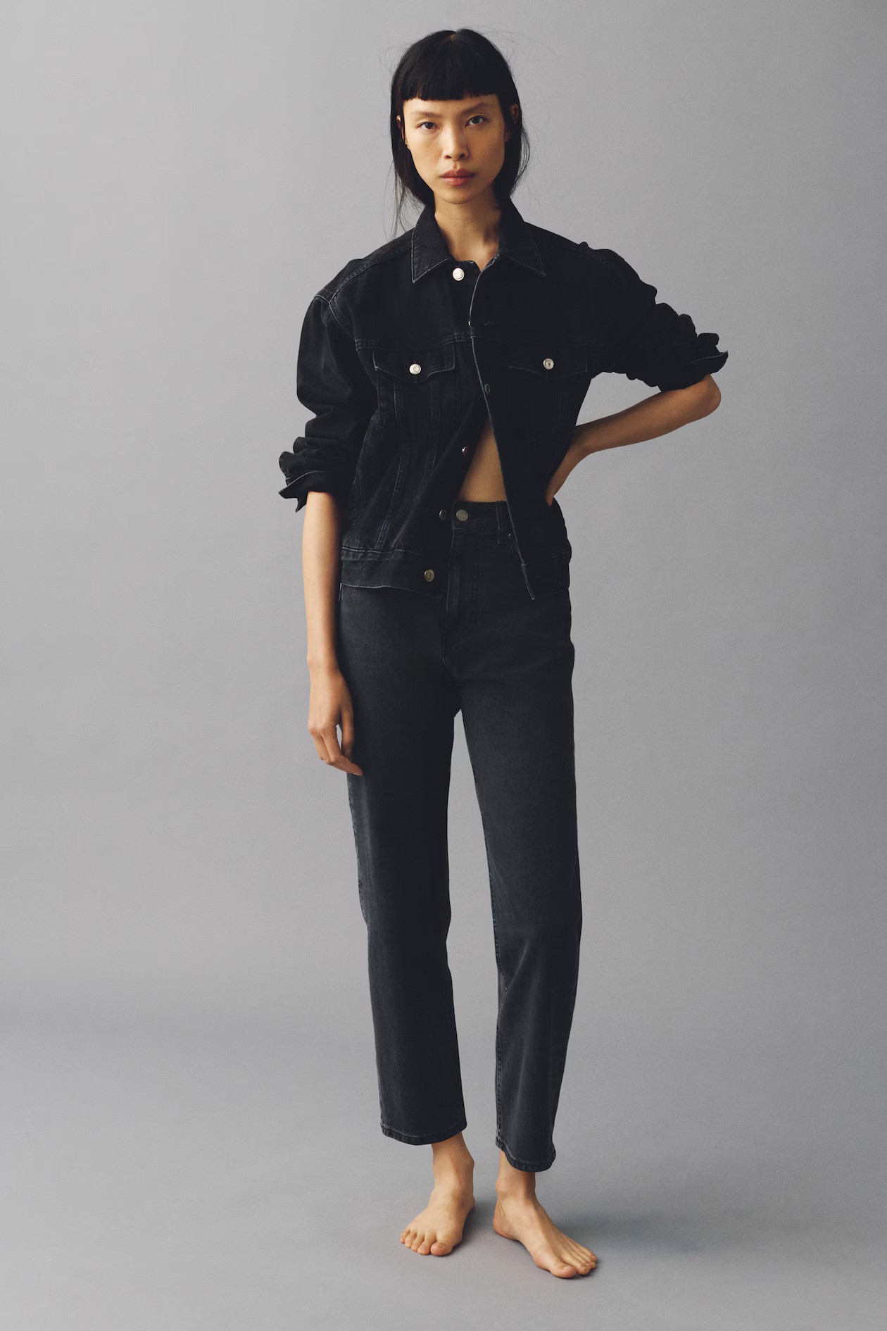 Slim Mom High Ankle Jeans