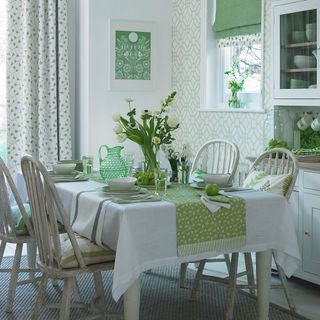 kitchen with vintage chair and table