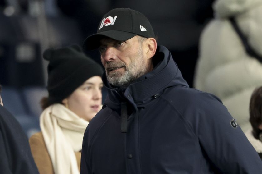PARIS, FRANCE - JANUARY 4: Jurgen Klopp attends the Ligue 1 McDonald&amp;apos;s football match between Paris Saint-Germain FC and Paris FC at Parc des Princes stadium on January 4, 2026 in Paris, France. (Photo by Jean Catuffe/Getty Images)
