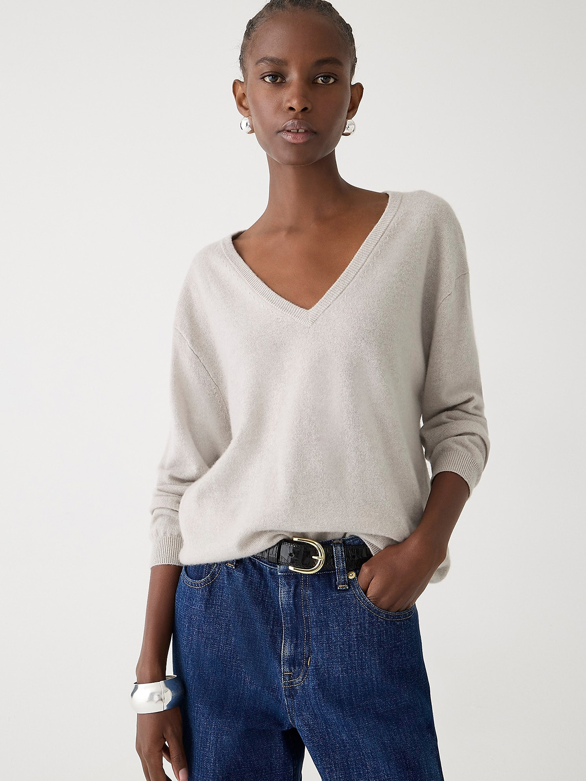 Heather Gray Cashmere j.Crew sweater