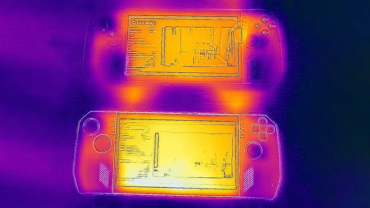 ROG Ally X vs ROG Ally thermals frontside.
