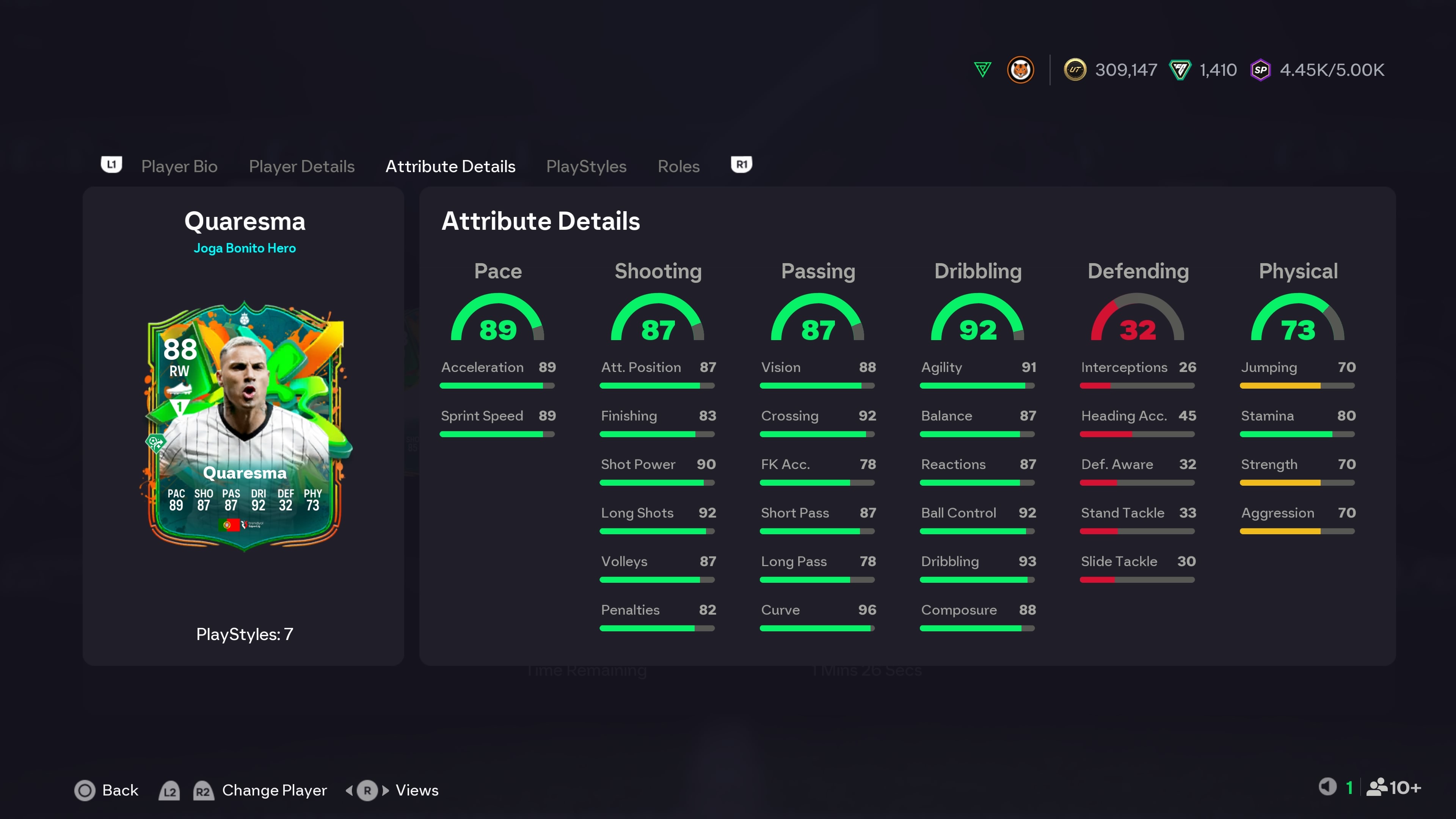 The first Ricardo Quaresma Heroes card in FC 26